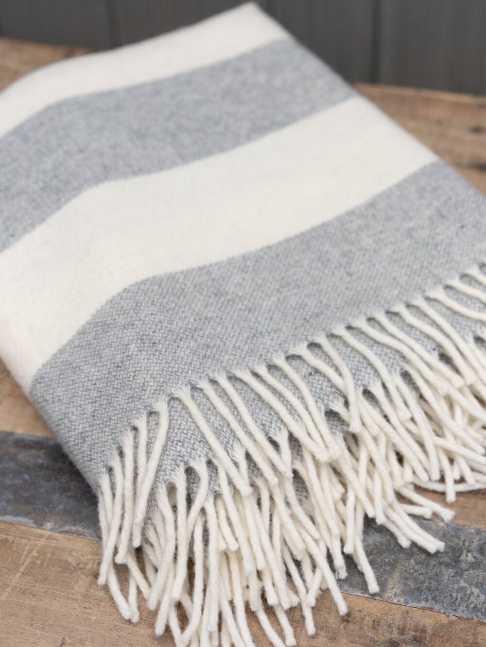 Faribault Wool Stripe Throw Blanket